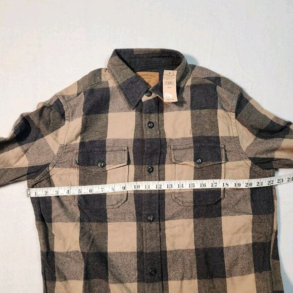 NWT American Eagle Flannel Shirt Men's Medium Buffalo Check Plaid Button Up - Picture 5 of 13